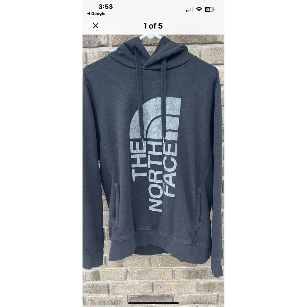 Northface Black Hoodie Medium‎ W/ Gold Logo